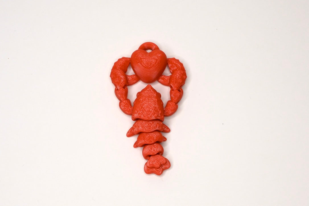 Love heart Lobster keyring