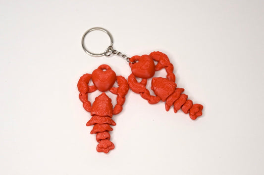 Love heart Lobster keyring