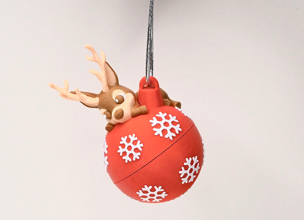 Christmas reindeer bauble